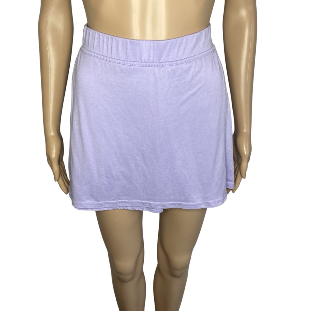 NWOT Lavender Purple High Waisted Stretchy Pullover Skirt Shorts Skort
